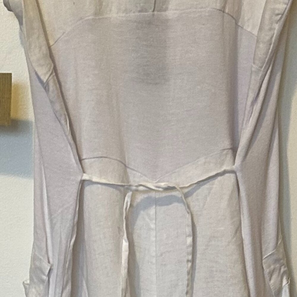 NWT By Cynthia. 100% White linen dress - Picture 5 of 8